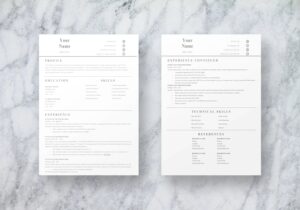 Basic 2 Page CV, Resume Template
