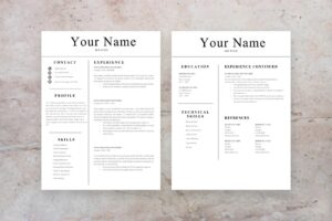 Customer Service Resume, 2 Page CV Templates