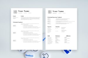 Marketing Resume, 2 Page CV Template