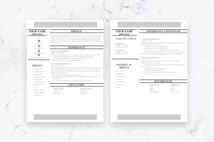 Career 2 Page CV, Resume Template