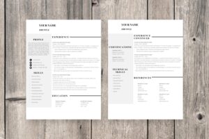 Clean 2 Page CV, Resume Template